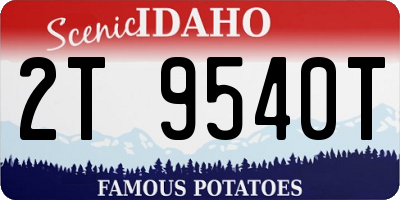 ID license plate 2T9540T