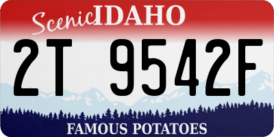 ID license plate 2T9542F