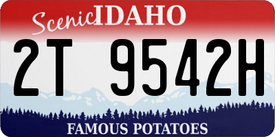 ID license plate 2T9542H