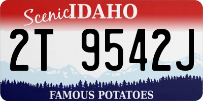 ID license plate 2T9542J