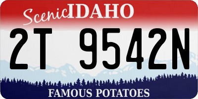 ID license plate 2T9542N