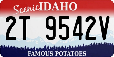 ID license plate 2T9542V