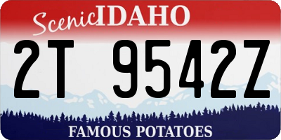 ID license plate 2T9542Z