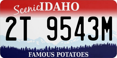 ID license plate 2T9543M