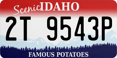 ID license plate 2T9543P