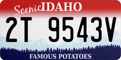 ID license plate 2T9543V