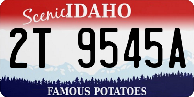 ID license plate 2T9545A