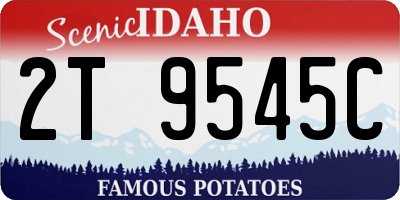 ID license plate 2T9545C