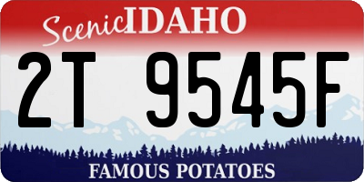 ID license plate 2T9545F