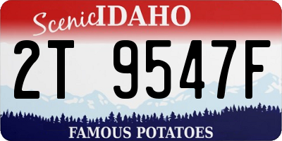 ID license plate 2T9547F