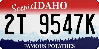 ID license plate 2T9547K