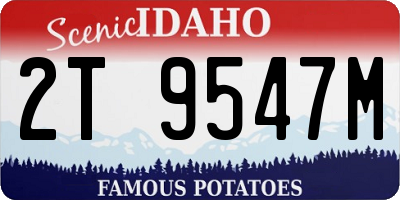 ID license plate 2T9547M