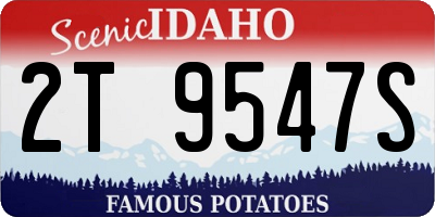 ID license plate 2T9547S