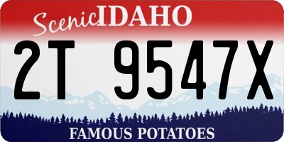ID license plate 2T9547X