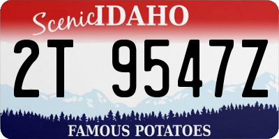 ID license plate 2T9547Z
