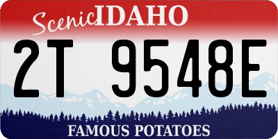 ID license plate 2T9548E