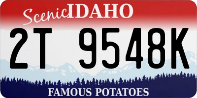 ID license plate 2T9548K