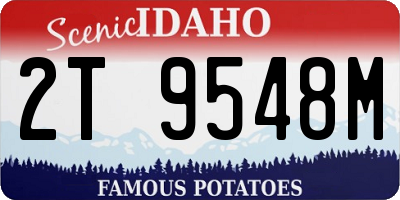 ID license plate 2T9548M