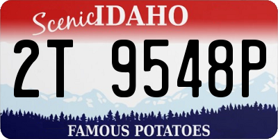 ID license plate 2T9548P