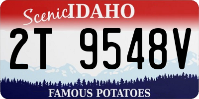 ID license plate 2T9548V