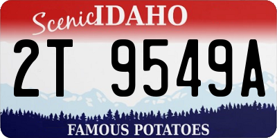 ID license plate 2T9549A