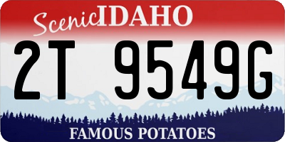 ID license plate 2T9549G