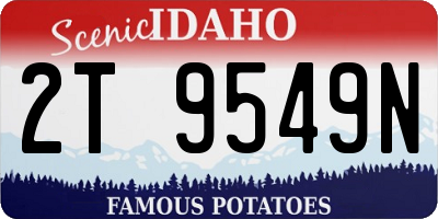ID license plate 2T9549N