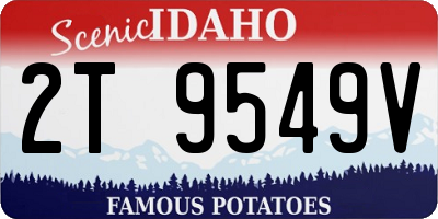 ID license plate 2T9549V