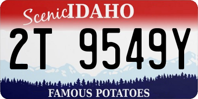 ID license plate 2T9549Y