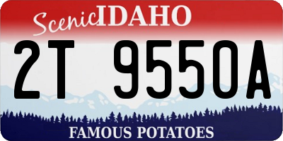ID license plate 2T9550A