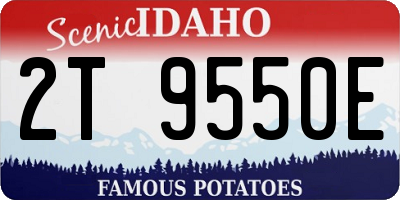 ID license plate 2T9550E