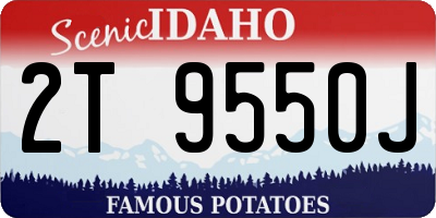 ID license plate 2T9550J