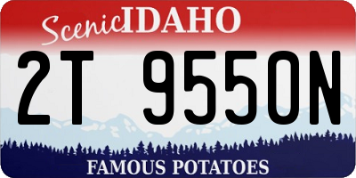 ID license plate 2T9550N