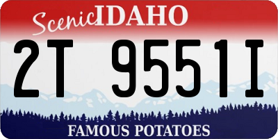 ID license plate 2T9551I