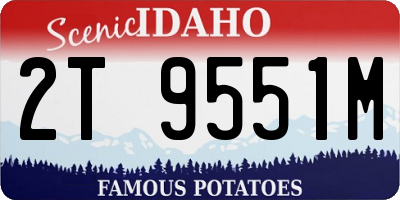 ID license plate 2T9551M