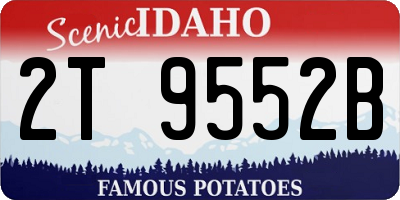 ID license plate 2T9552B