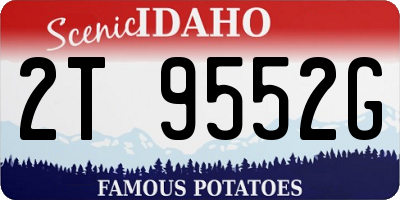 ID license plate 2T9552G