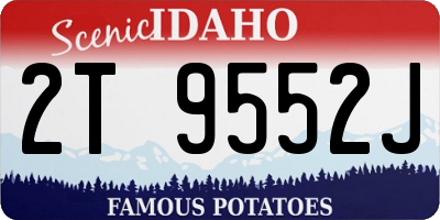 ID license plate 2T9552J