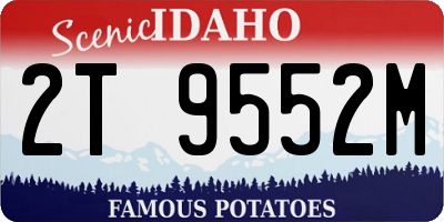 ID license plate 2T9552M
