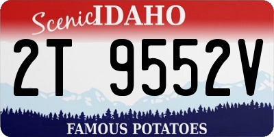 ID license plate 2T9552V