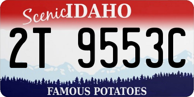 ID license plate 2T9553C
