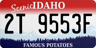 ID license plate 2T9553F