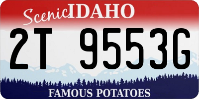 ID license plate 2T9553G