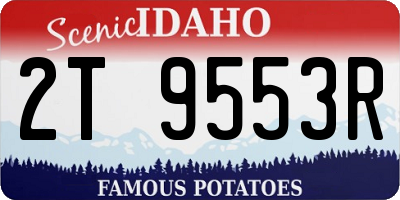 ID license plate 2T9553R