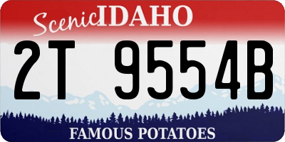 ID license plate 2T9554B