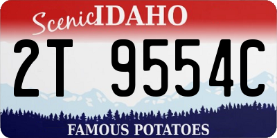 ID license plate 2T9554C