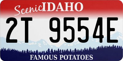 ID license plate 2T9554E