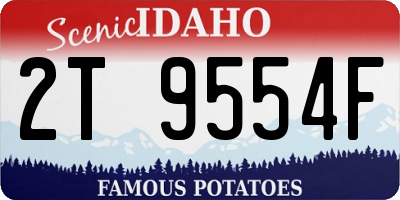 ID license plate 2T9554F