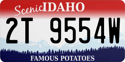 ID license plate 2T9554W