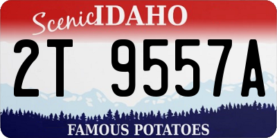 ID license plate 2T9557A